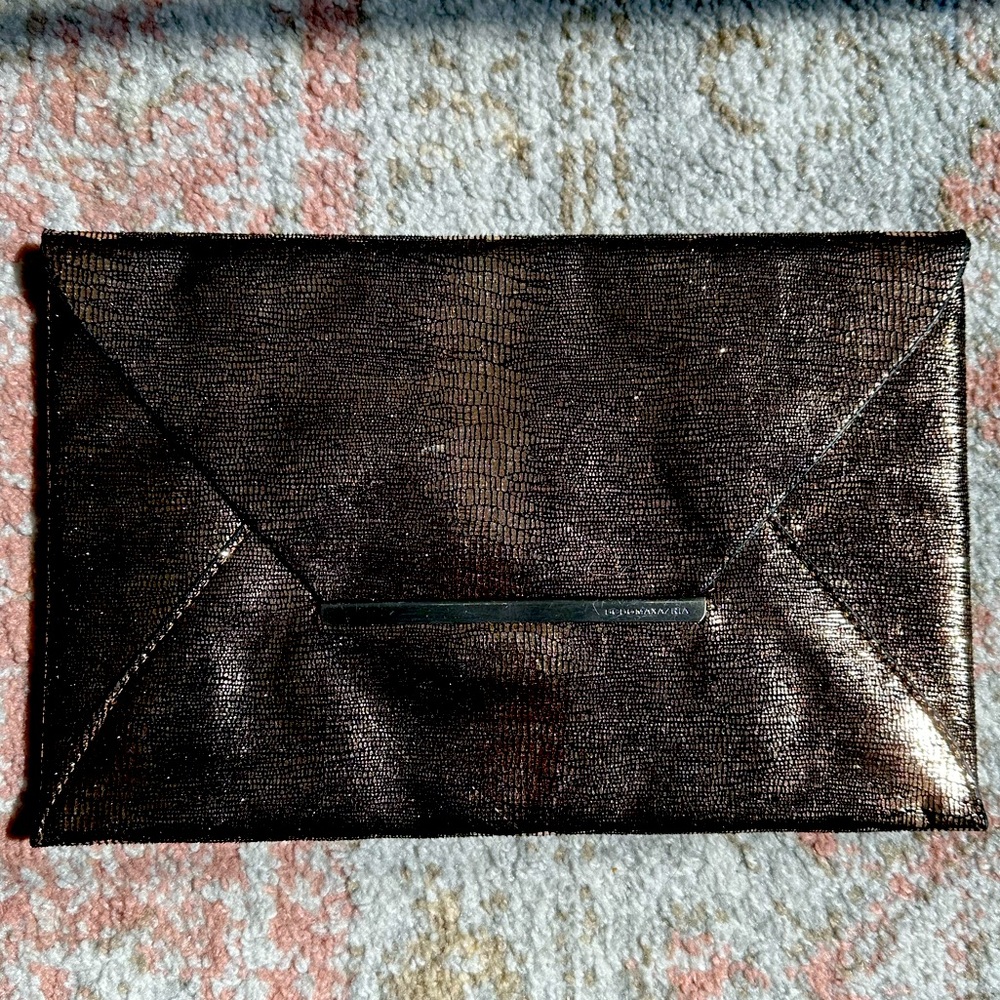 Metallic Bronze Envelope Clutch